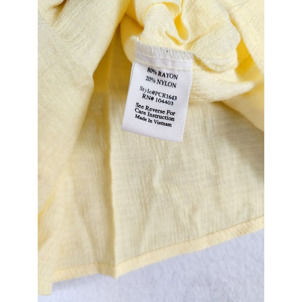 Perch Blu Pepper Tank Top 1XL Yellow Babydoll‎ Ruffles Cottagecore Prairiecore - Picture 4 of 7